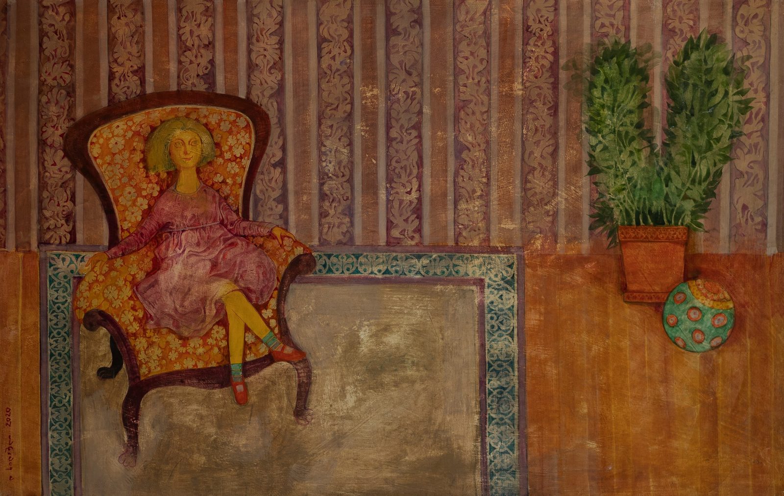 Princess of the Throne of Power — original painting for sale by Georgian artist David Khidasheli