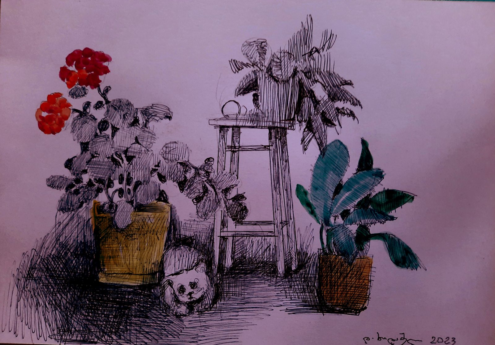 Painting 2021-10 — original painting for sale by Georgian artist David Khidasheli