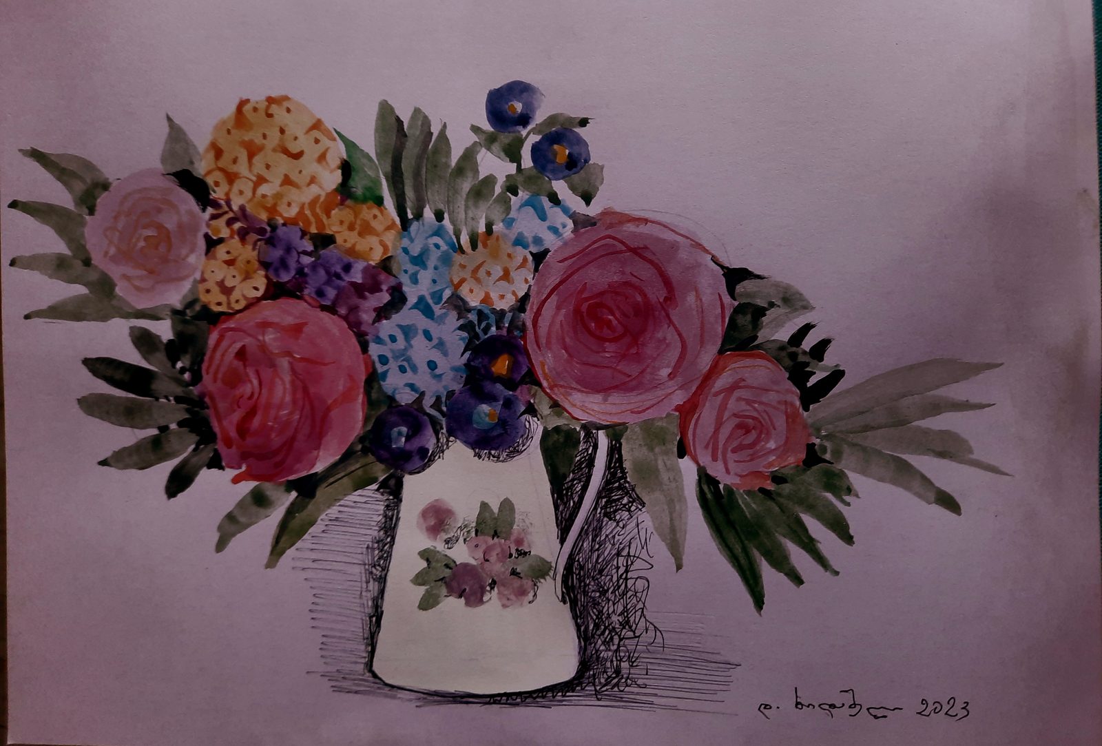 Painting 2021-12 — original painting for sale by Georgian artist David Khidasheli