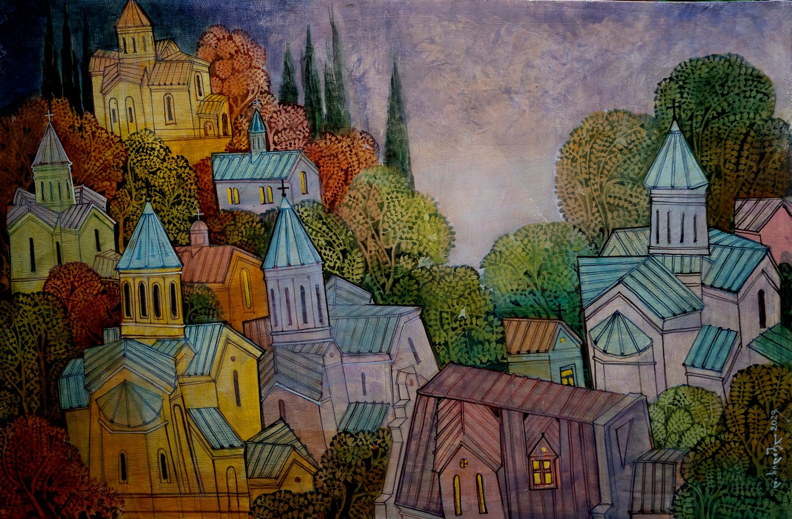 Painting 2021-28 — original painting for sale by Georgian artist David Khidasheli