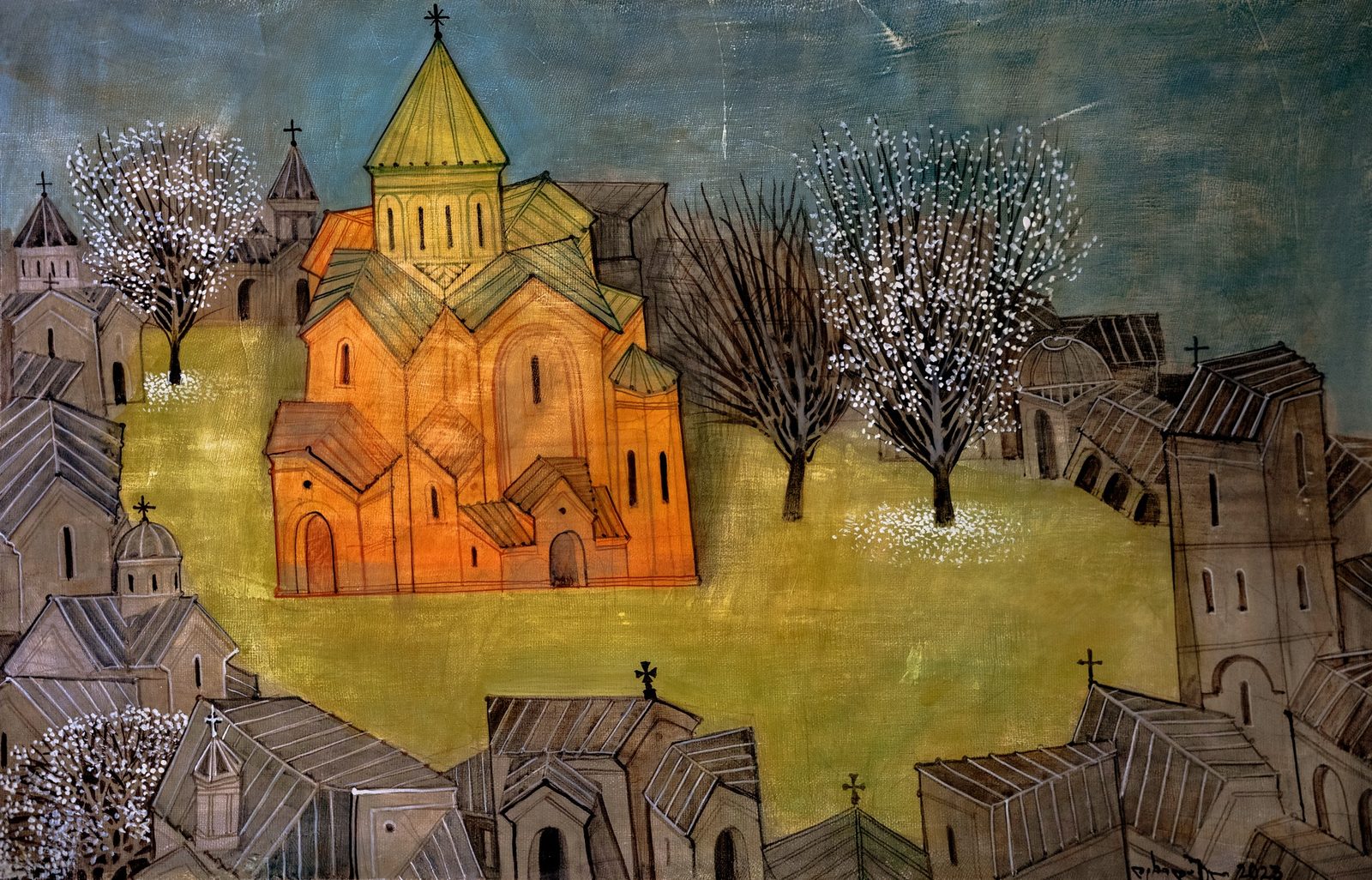 Painting 2021-36 — original painting for sale by Georgian artist David Khidasheli