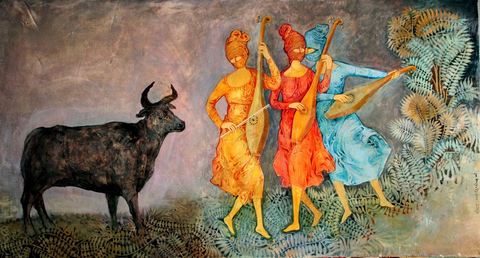 Painting 2021-54 — original painting for sale by Georgian artist David Khidasheli