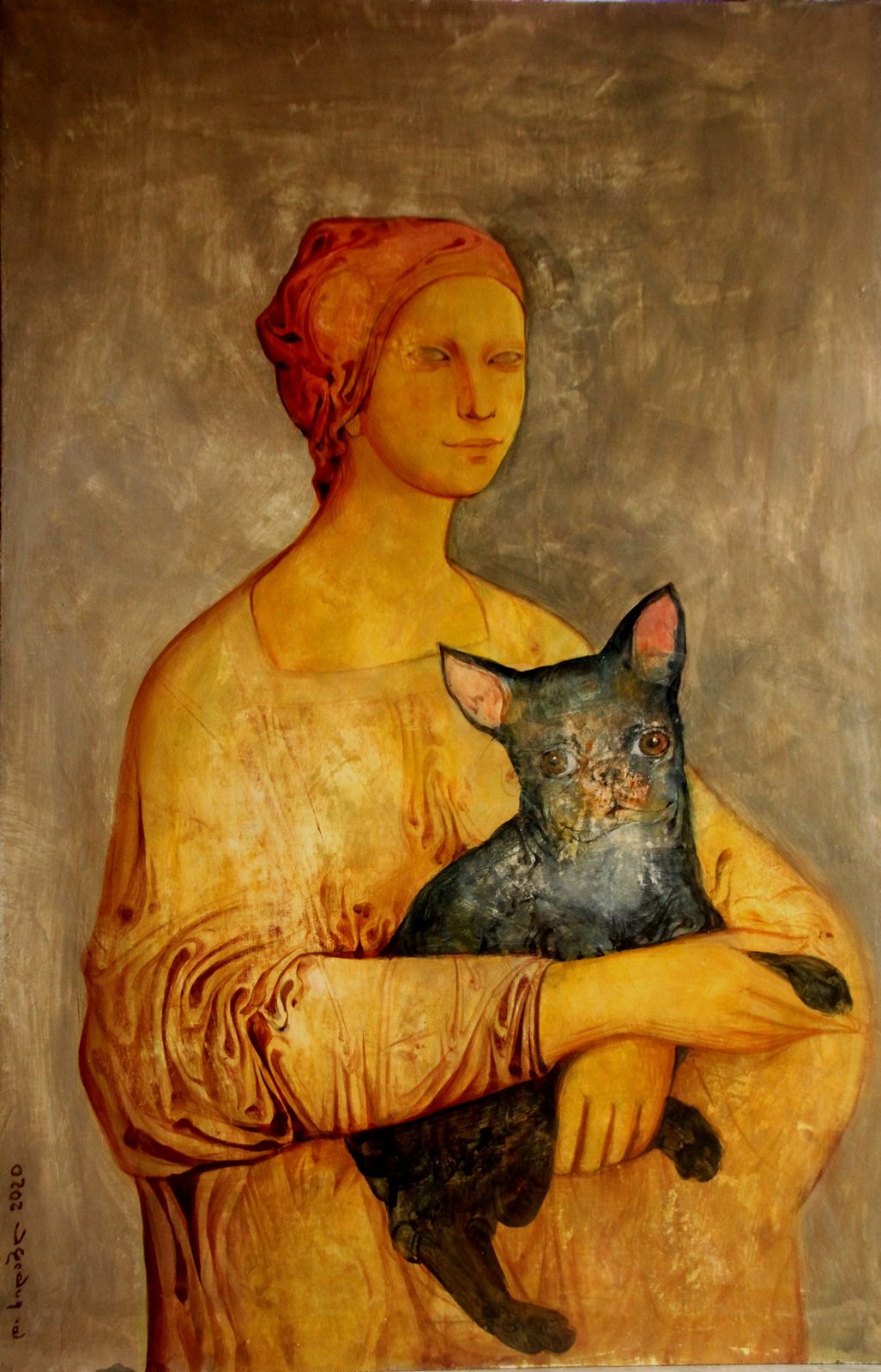 Replacement — original painting for sale by Georgian artist David Khidasheli