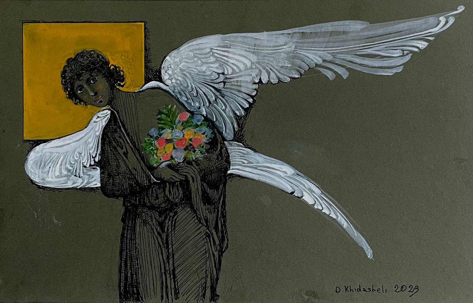 Painting 2021-72 — original painting for sale by Georgian artist David Khidasheli