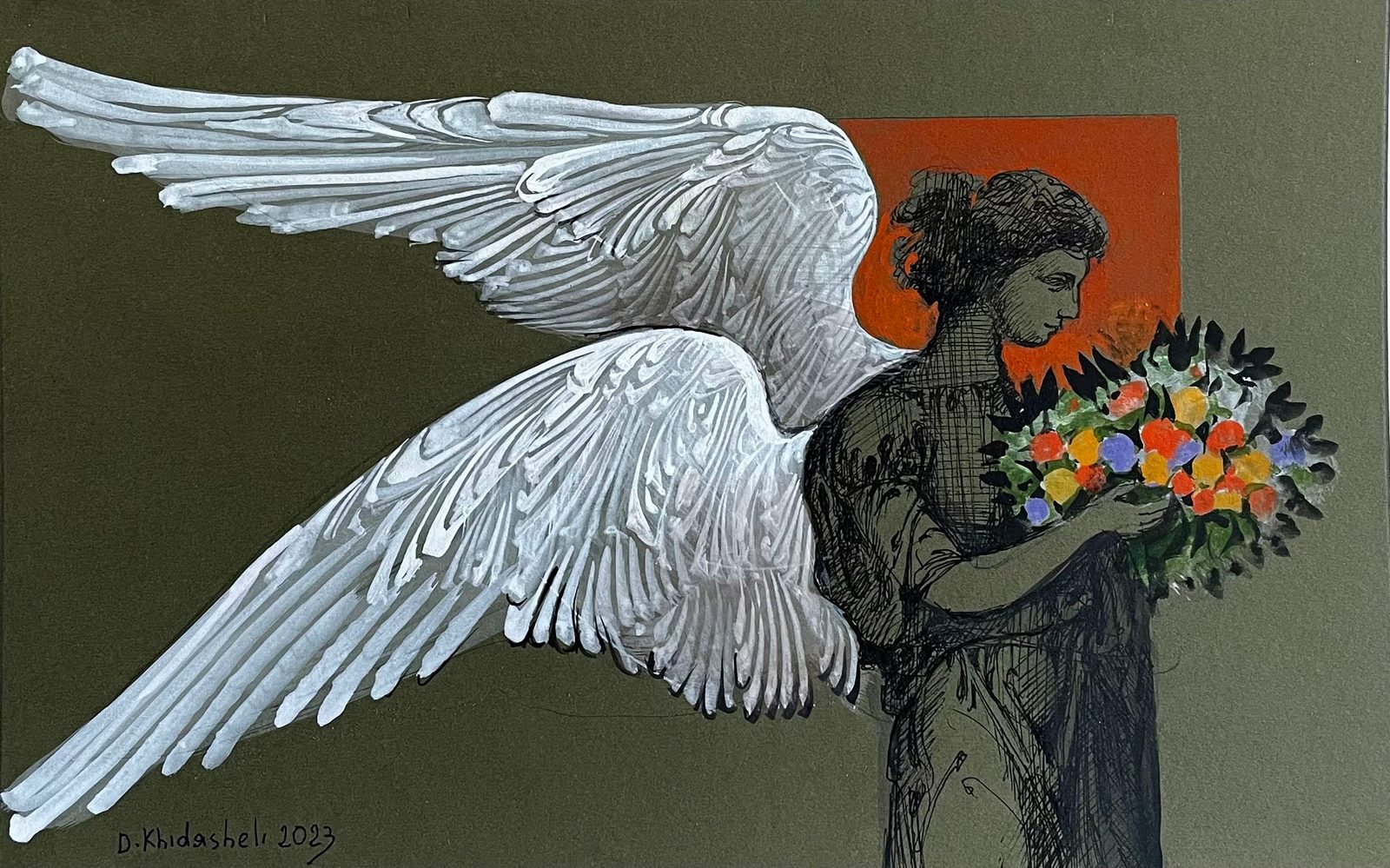 Painting 2021-74 — original painting for sale by Georgian artist David Khidasheli