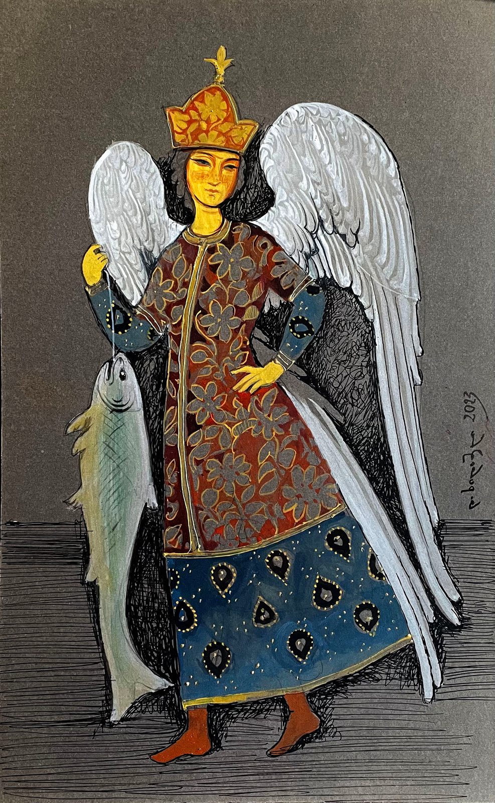 Painting 2021-79 — original painting for sale by Georgian artist David Khidasheli