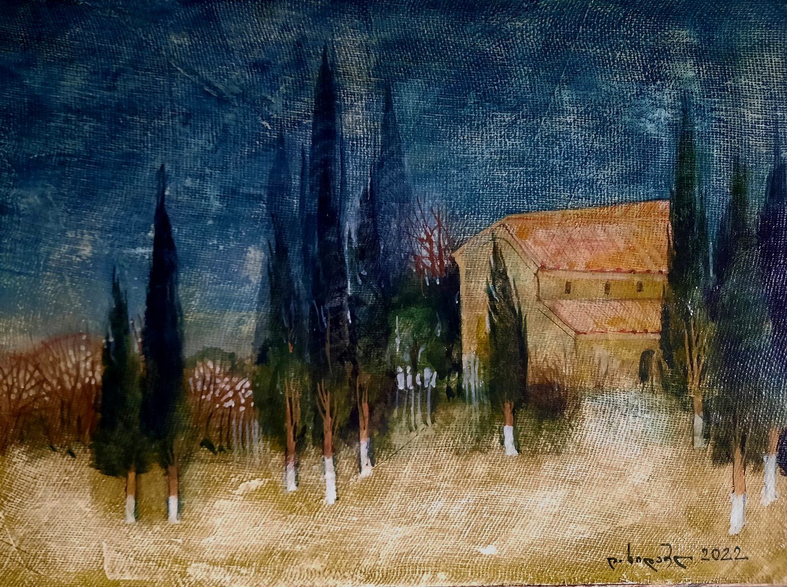Painting 2022-120 — original painting for sale by Georgian artist David Khidasheli