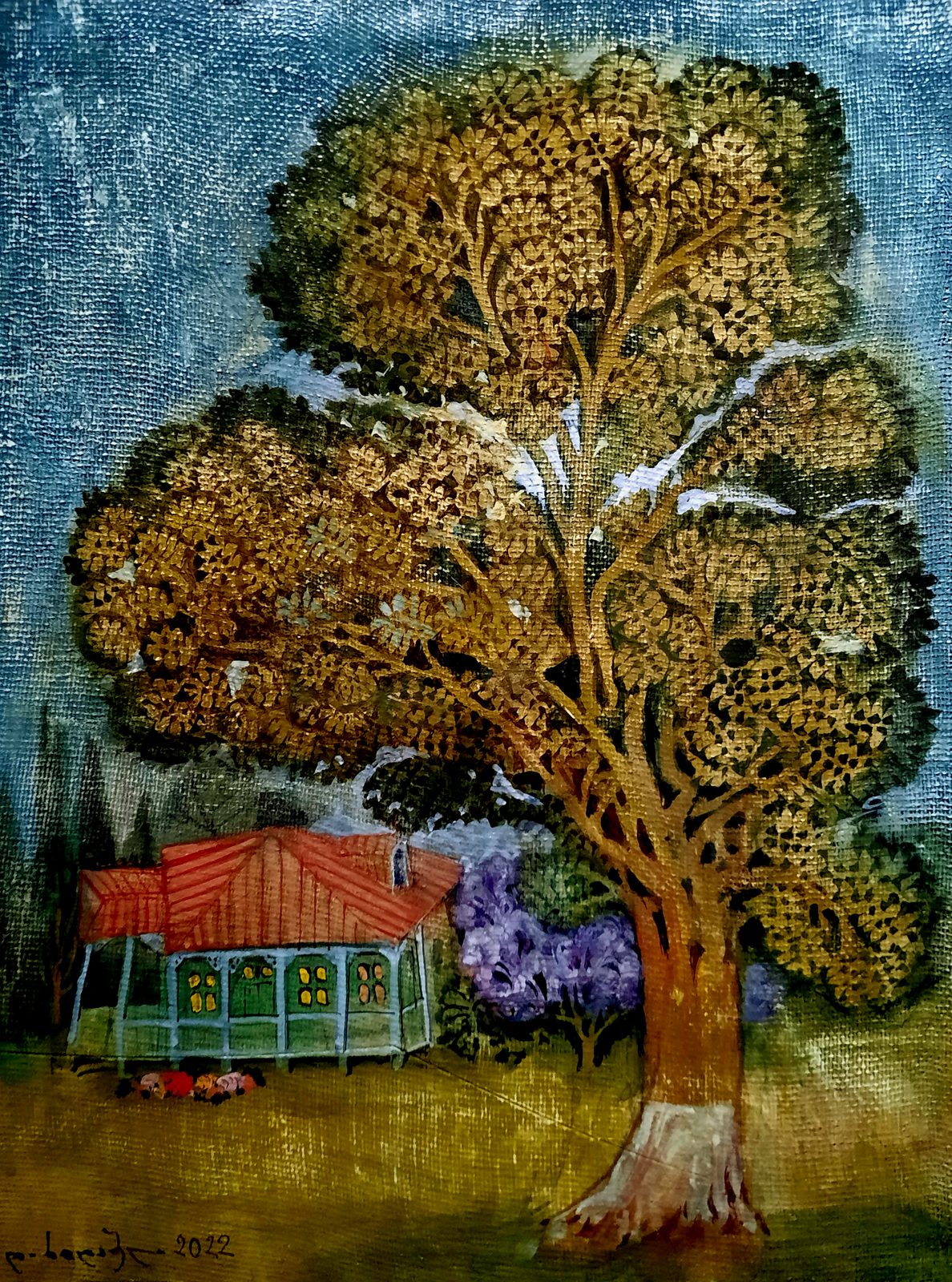 Painting 2022-123 — original painting for sale by Georgian artist David Khidasheli