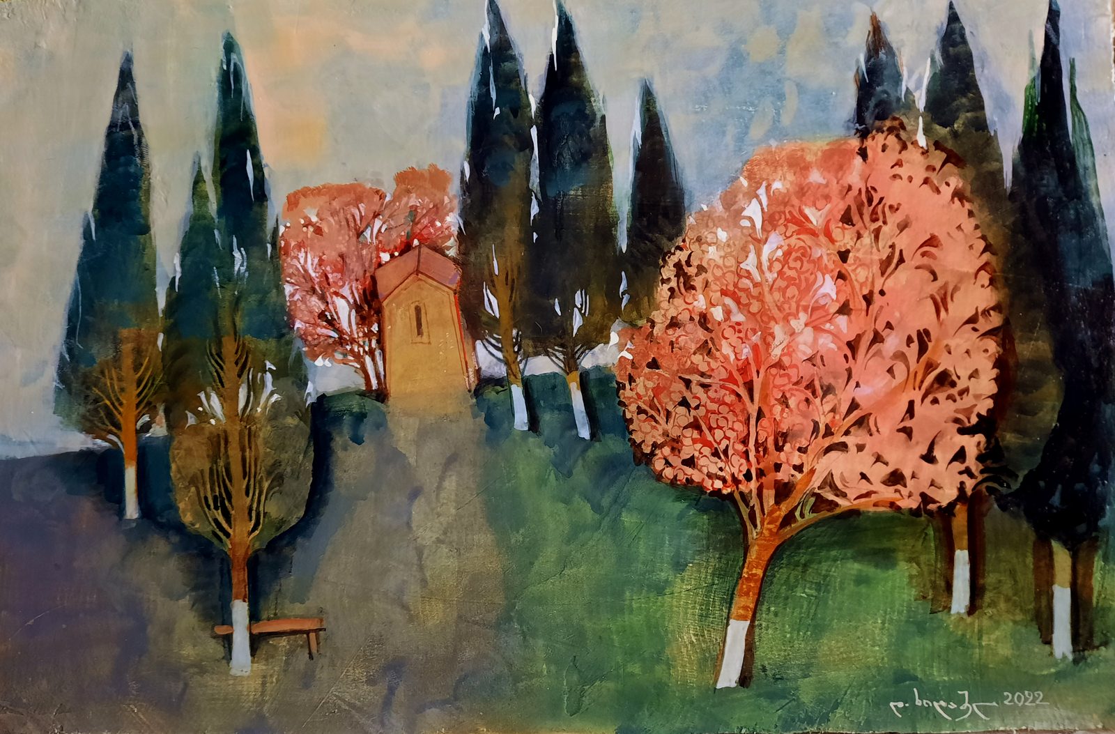 Painting 2022-140 — original painting for sale by Georgian artist David Khidasheli