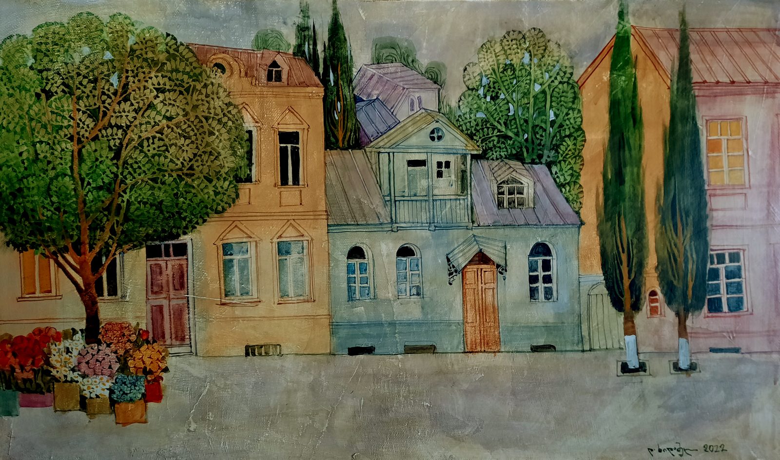 Painting 2022-148 — original painting for sale by Georgian artist David Khidasheli