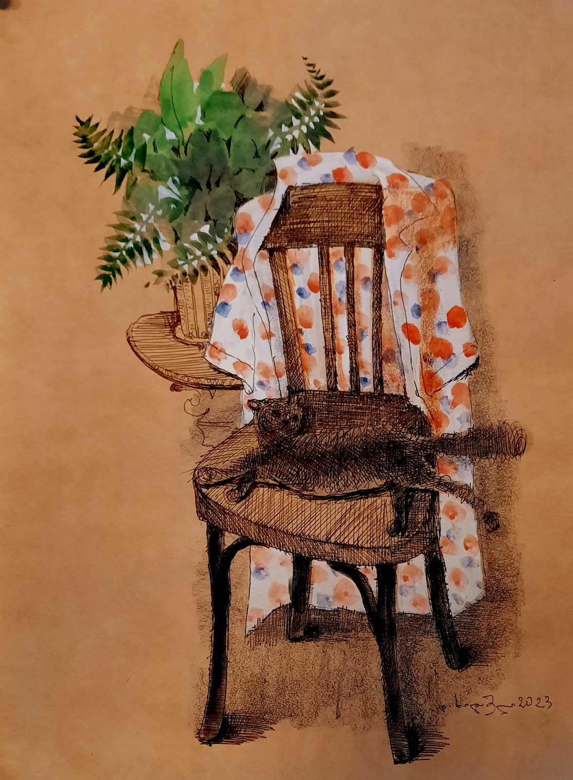 Painting 2022-170 — original painting for sale by Georgian artist David Khidasheli