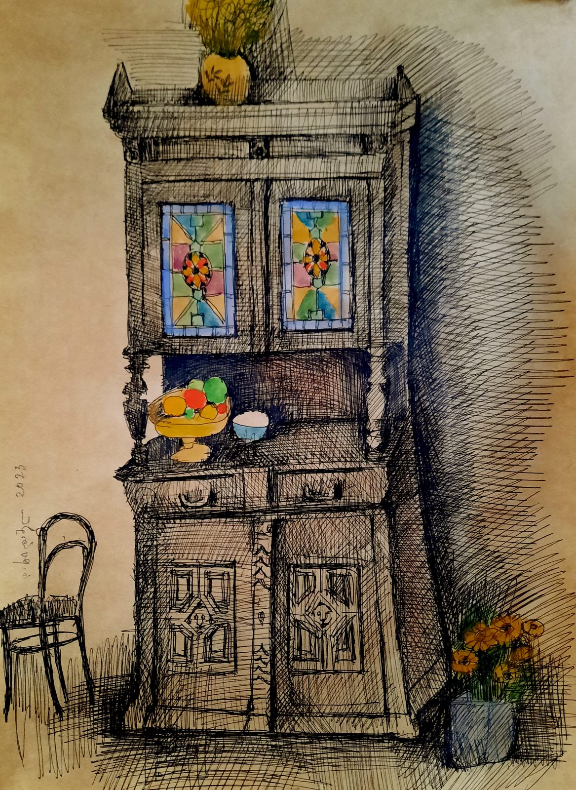 Painting 2022-172 — original painting for sale by Georgian artist David Khidasheli