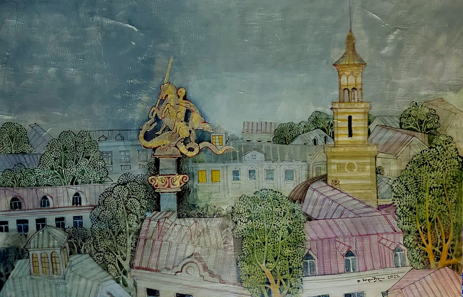 Painting 2022-181 — original painting for sale by Georgian artist David Khidasheli