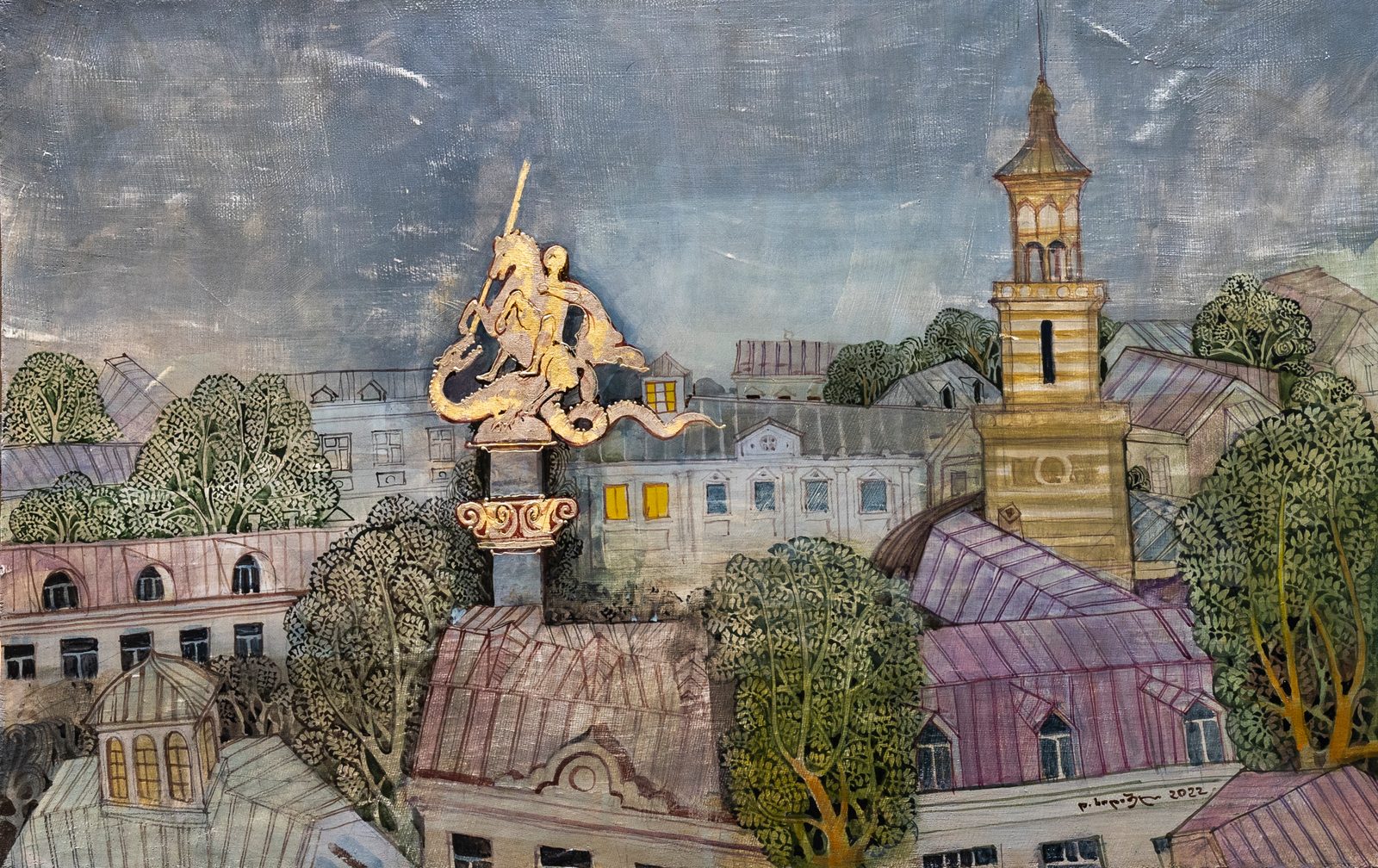 Painting 2022-230 — original painting for sale by Georgian artist David Khidasheli