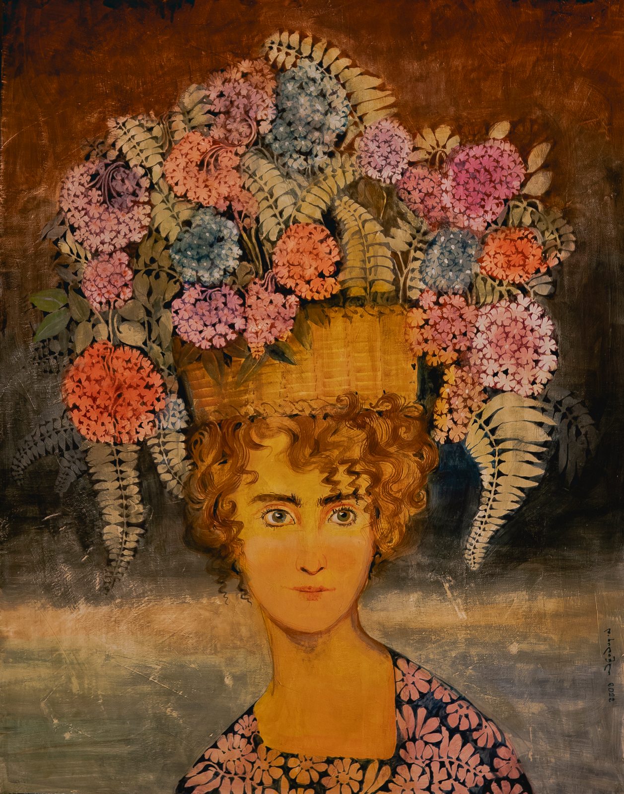 Woman In Love — original painting for sale by Georgian artist David Khidasheli