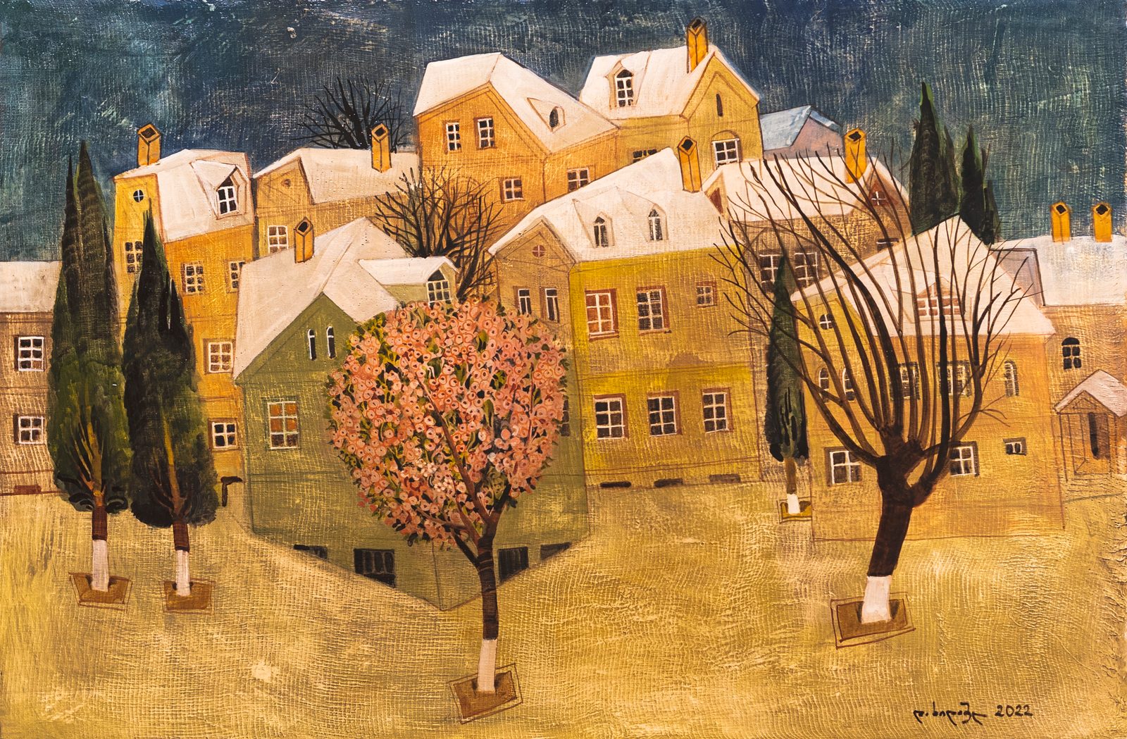 Painting 2022-255 — original painting for sale by Georgian artist David Khidasheli