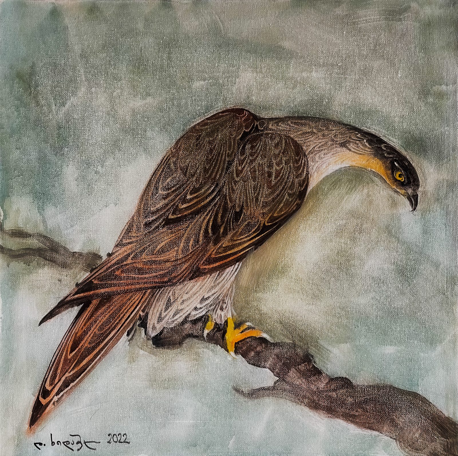 Painting 2022-198 — original painting for sale by Georgian artist David Khidasheli