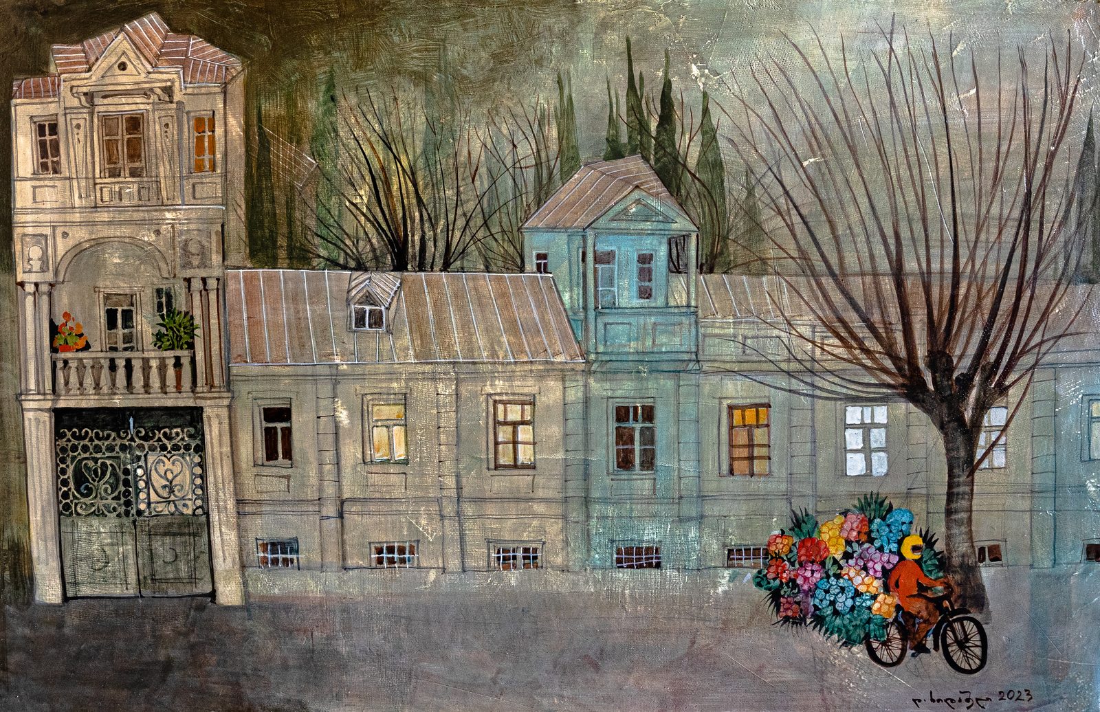 Painting 2023-336 — original painting for sale by Georgian artist David Khidasheli