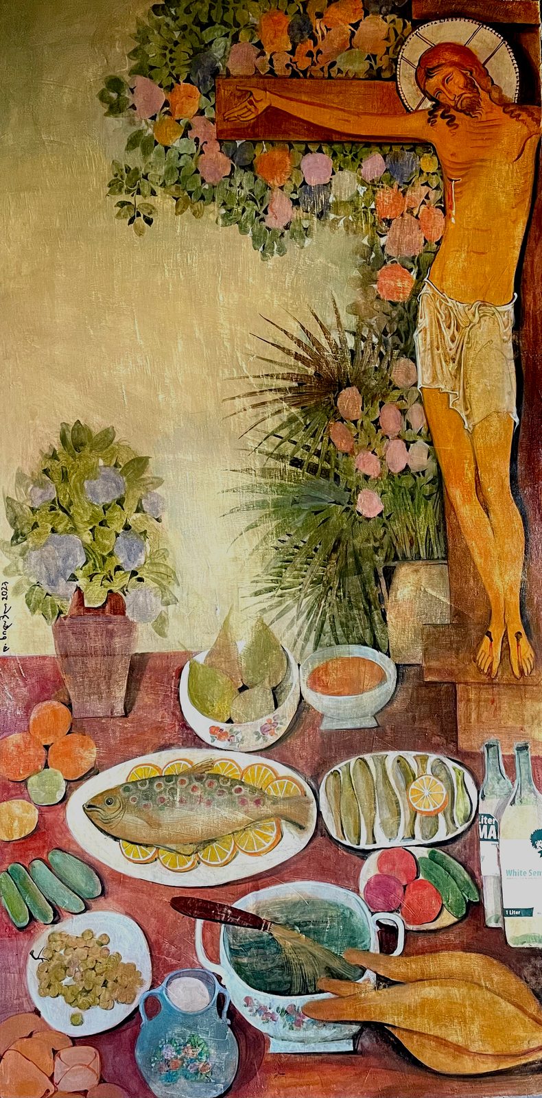 Christ — original painting for sale by Georgian artist David Khidasheli