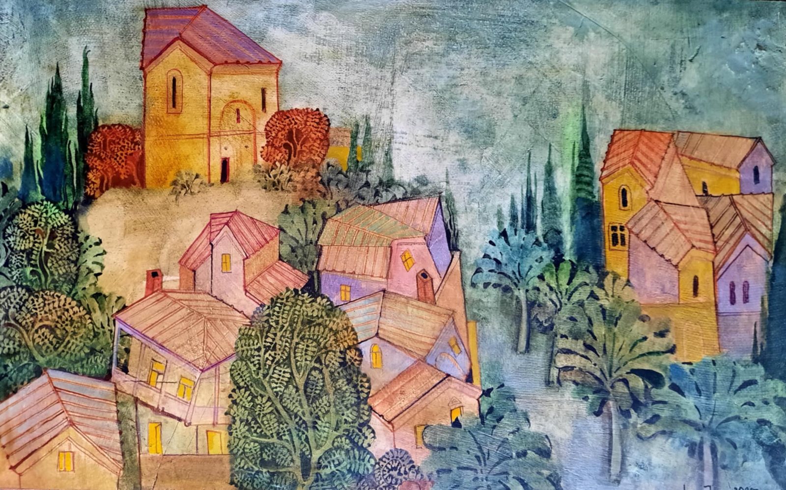Painting 2025-425 — original painting for sale by Georgian artist David Khidasheli