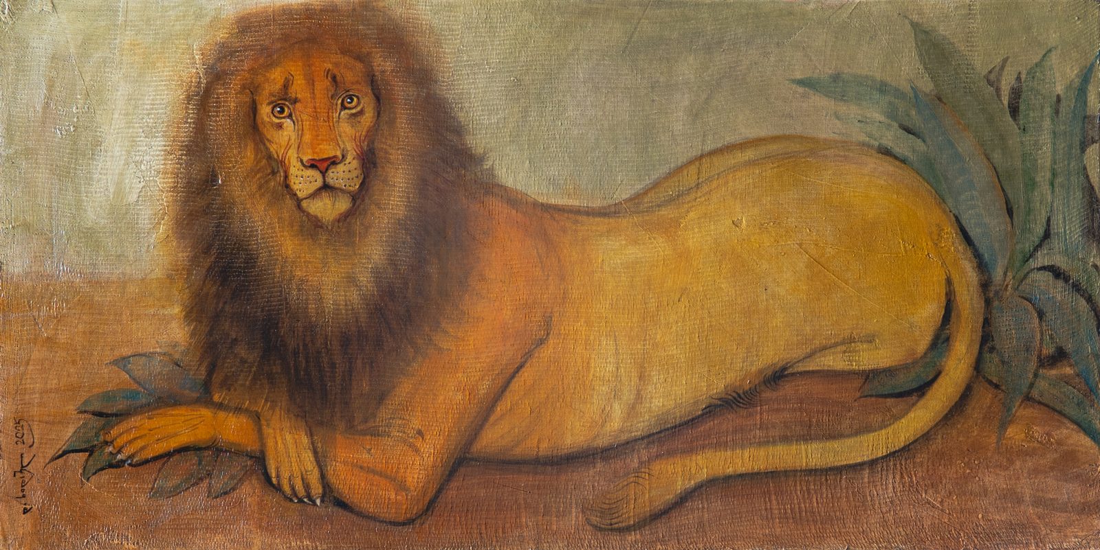 Lion — original painting for sale by Georgian artist David Khidasheli