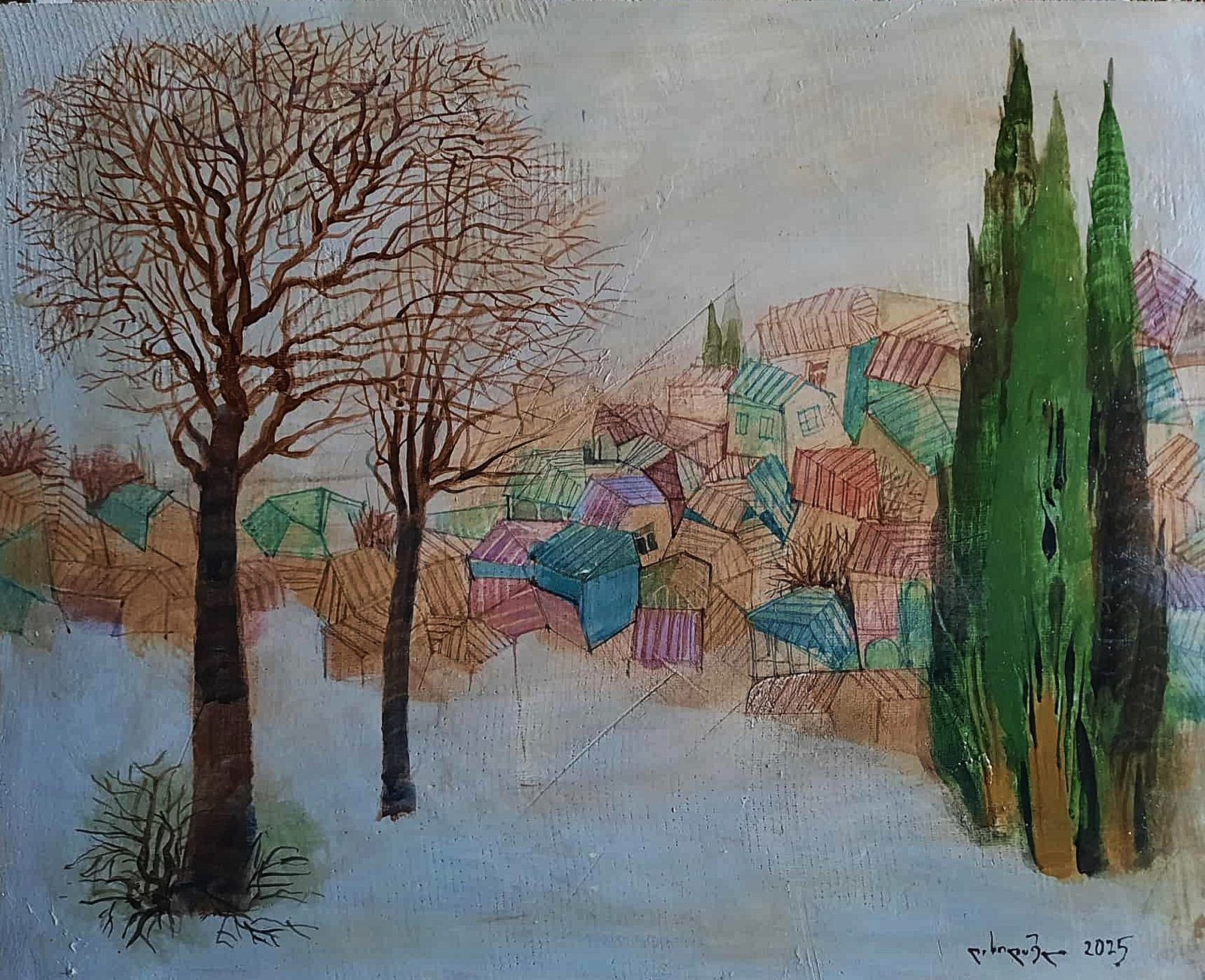 Painting 2025-460 — original painting for sale by Georgian artist David Khidasheli